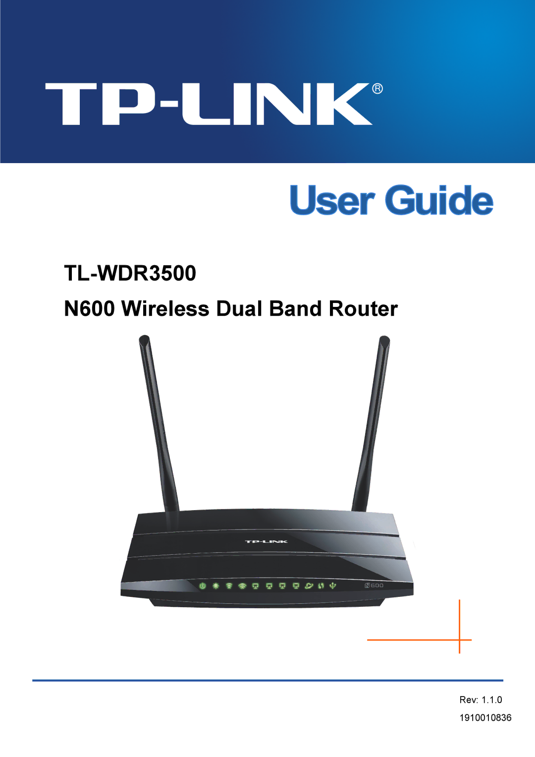 TP-Link manual TL-WDR3500 N600 Wireless Dual Band Router 