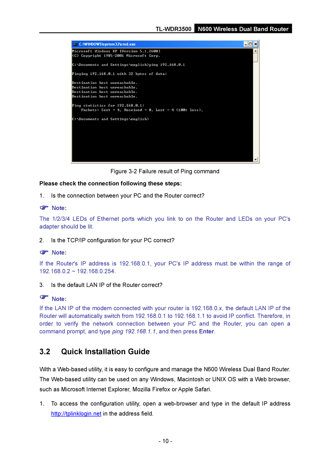 TP-Link TL-WDR3500 manual Quick Installation Guide, Please check the connection following these steps 