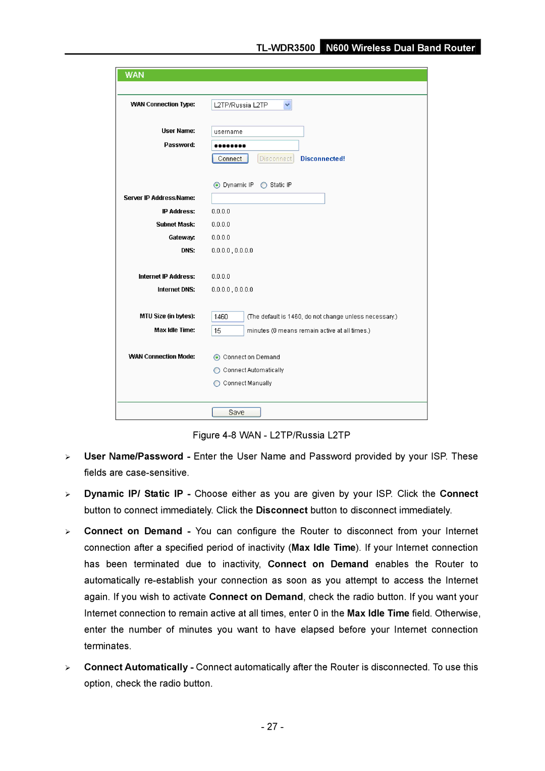 TP-Link manual TL-WDR3500N600 Wireless Dual Band Router 