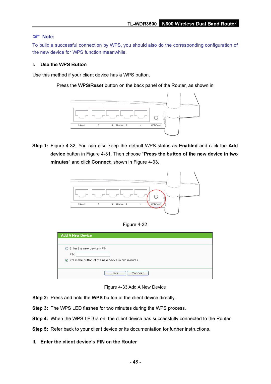 TP-Link TL-WDR3500 manual Add a New Device 