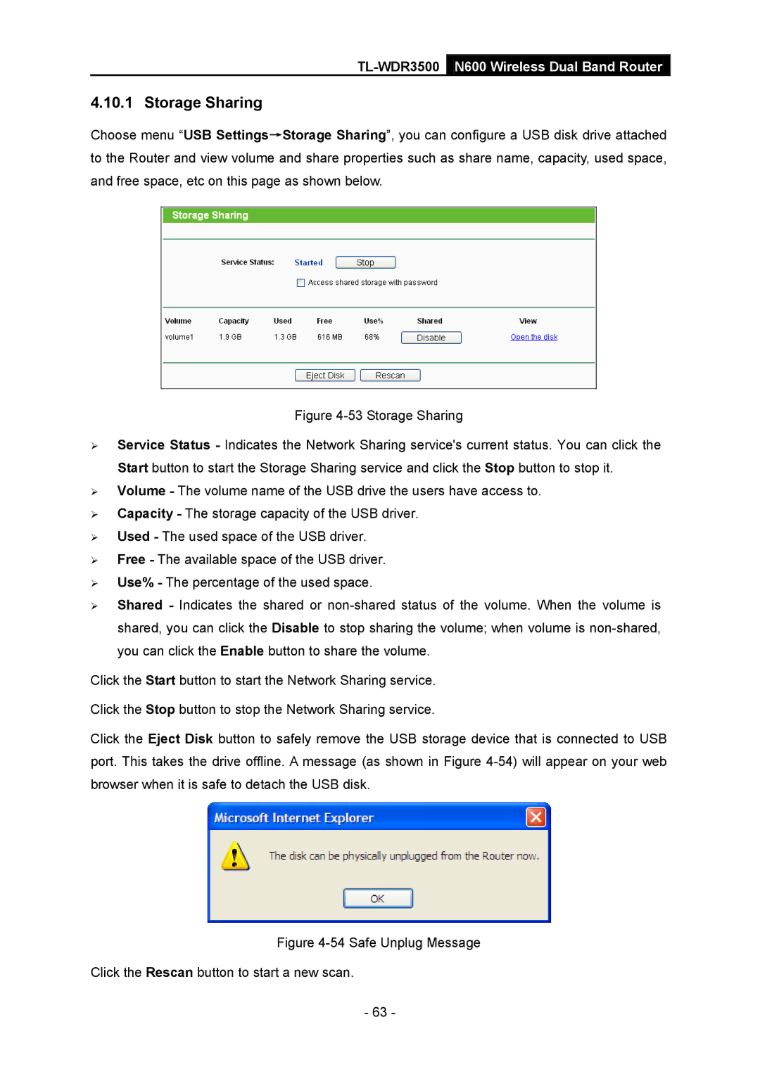 TP-Link TL-WDR3500 manual Storage Sharing 