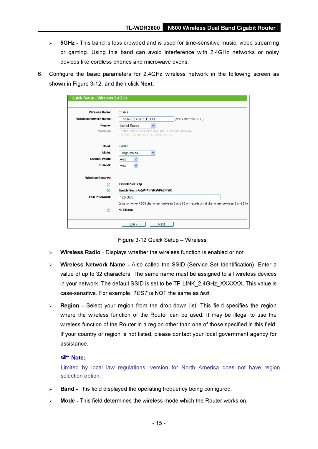 TP-Link TL-WDR3600 manual  Note 