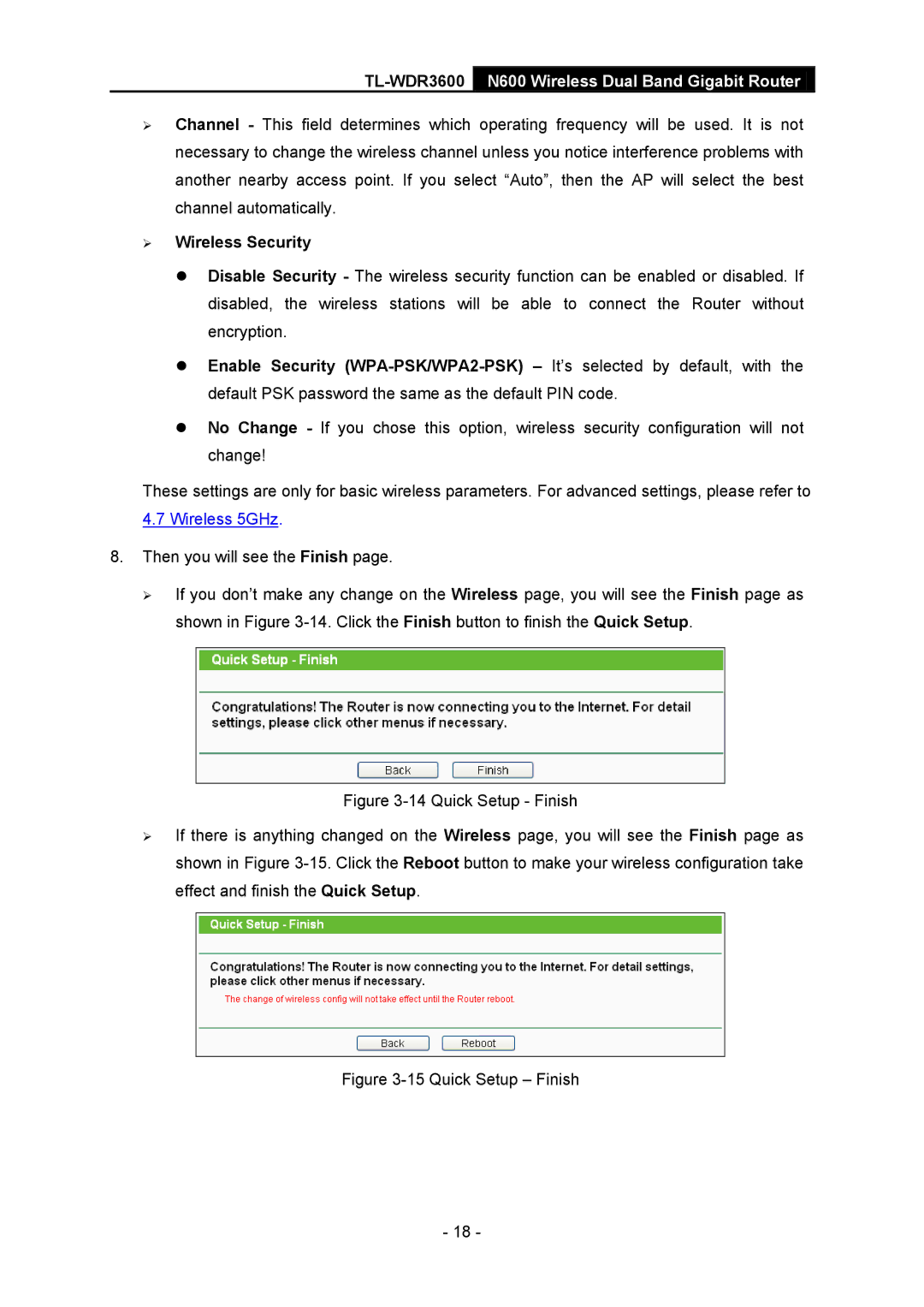 TP-Link TL-WDR3600 manual Wireless 5GHz 