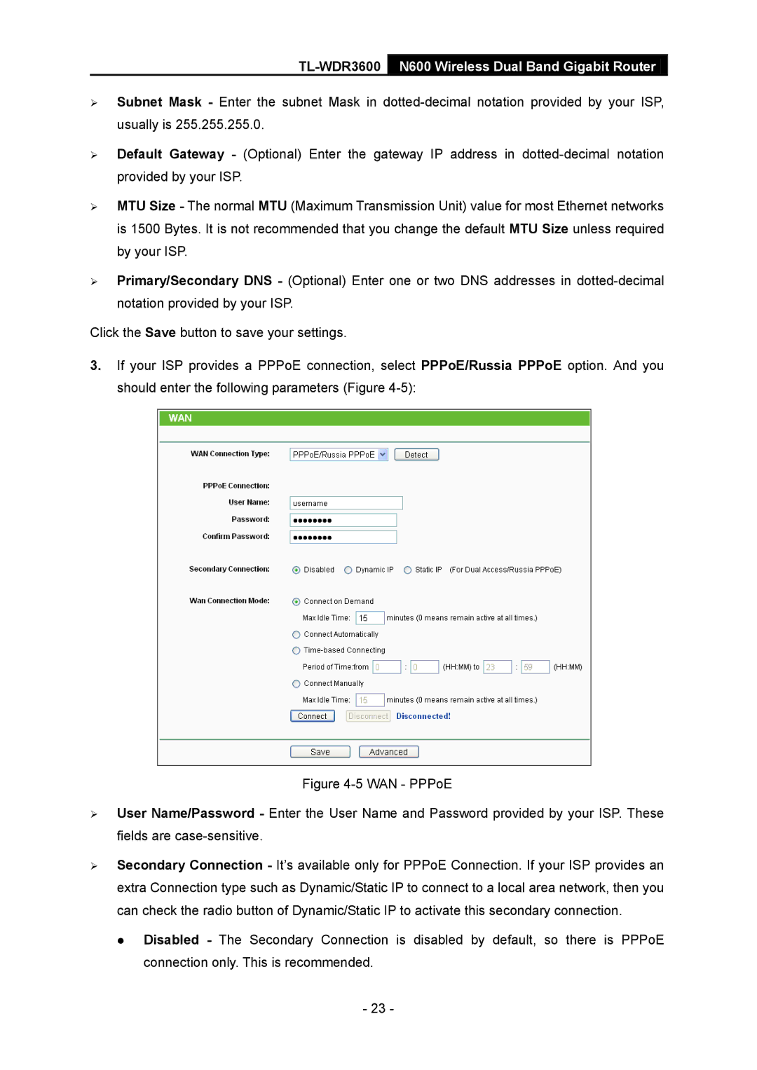 TP-Link manual TL-WDR3600N600 Wireless Dual Band Gigabit Router 