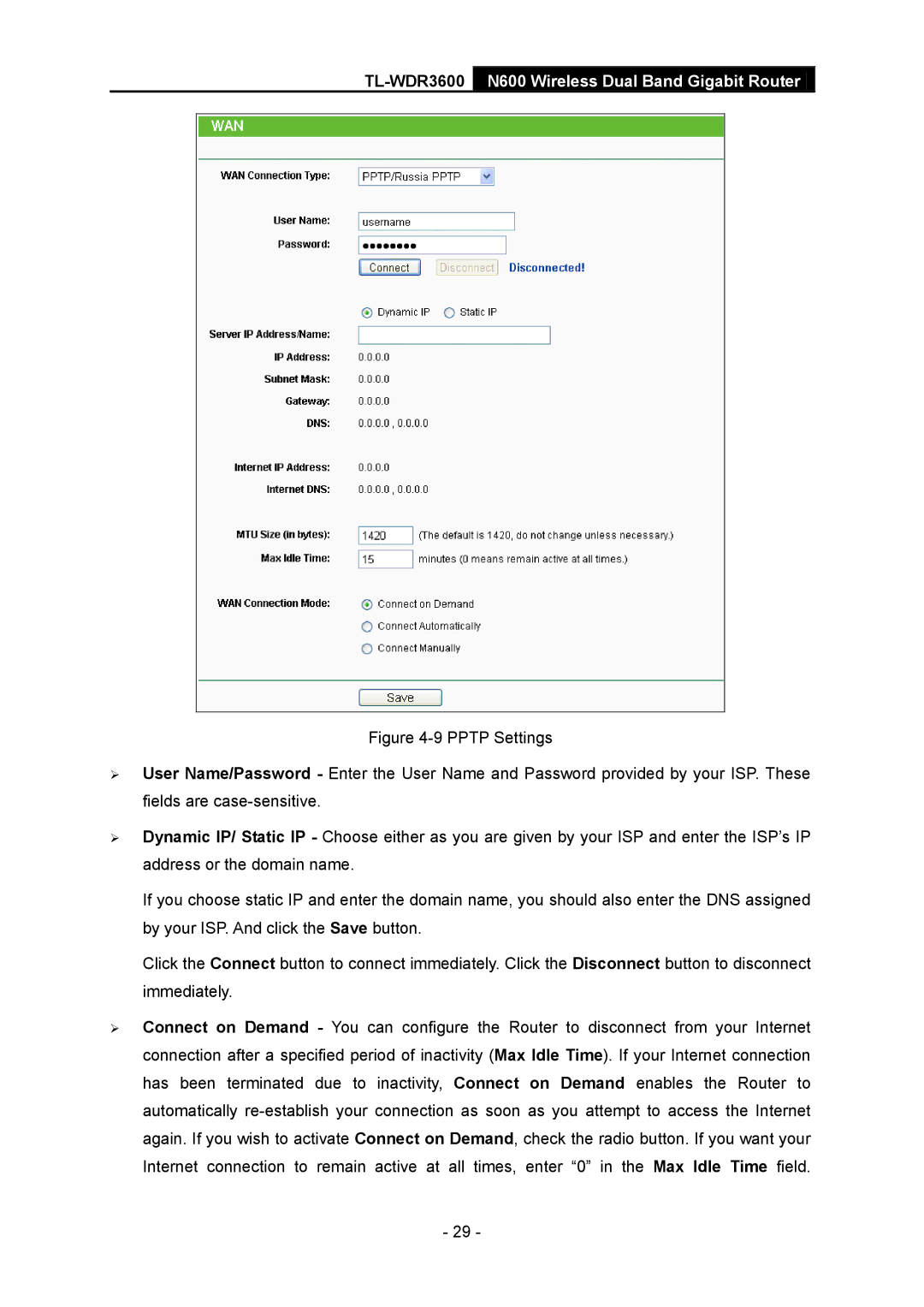 TP-Link manual TL-WDR3600N600 Wireless Dual Band Gigabit Router 