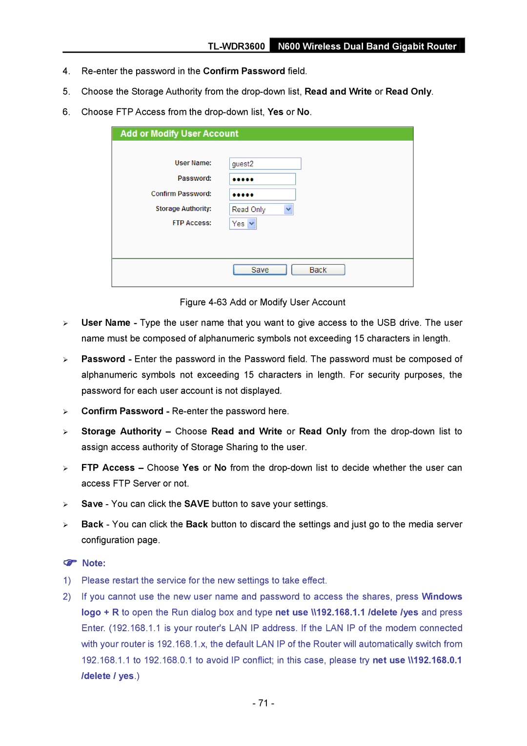 TP-Link manual TL-WDR3600N600 Wireless Dual Band Gigabit Router 