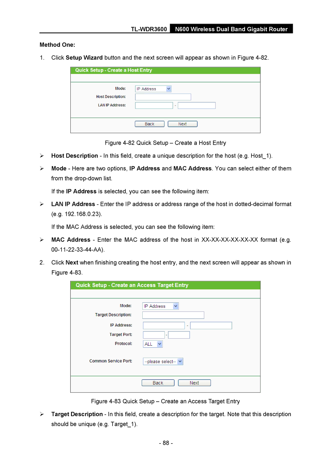 TP-Link TL-WDR3600 manual Method One 