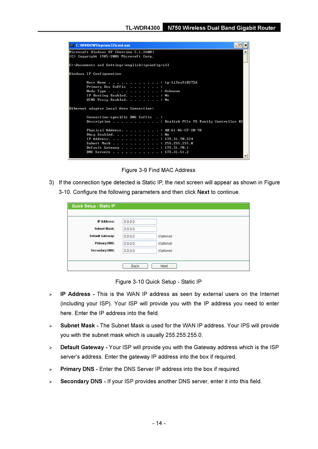 TP-Link manual TL-WDR4300N750 Wireless Dual Band Gigabit Router 