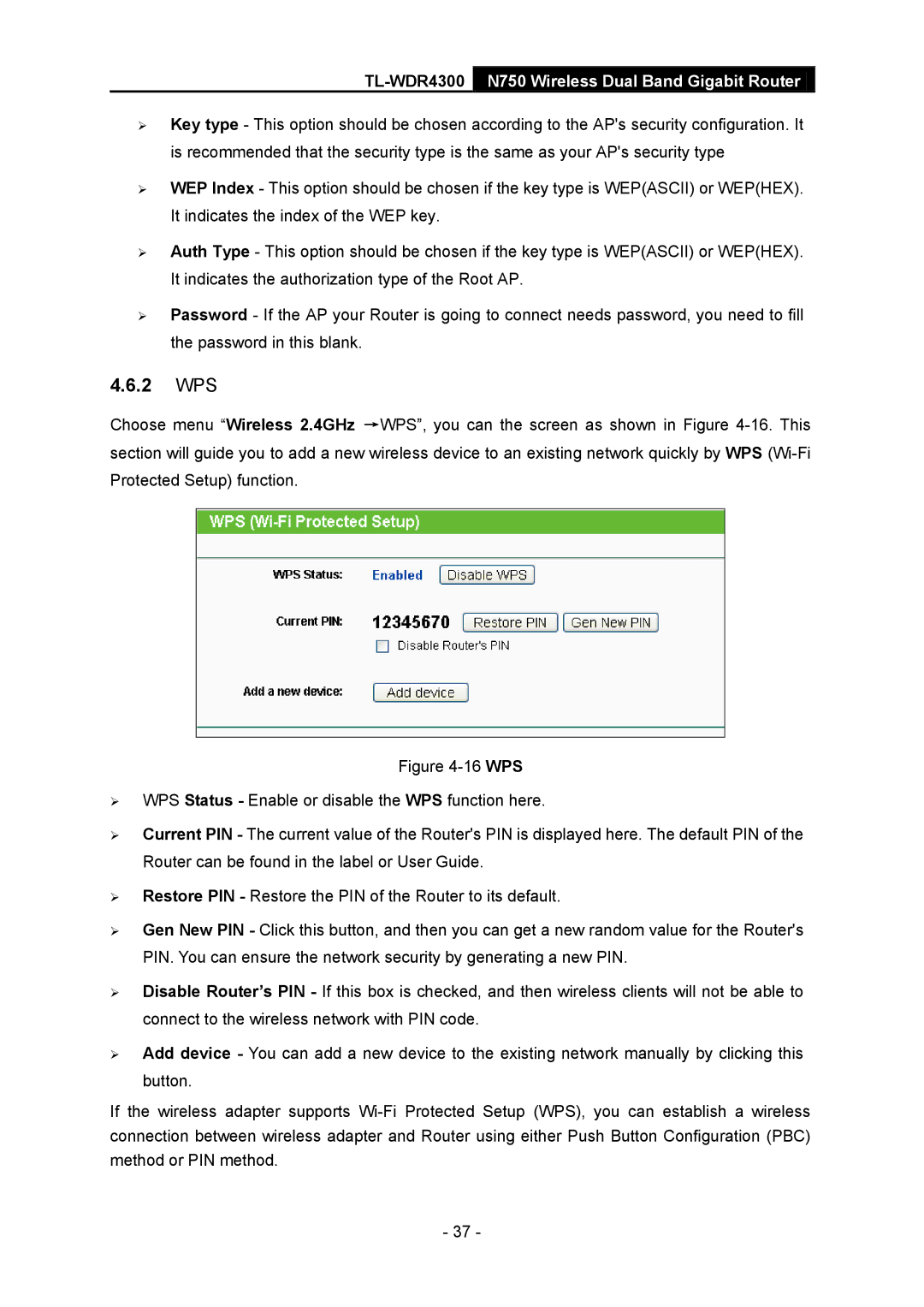 TP-Link TL-WDR4300 manual 2 WPS 