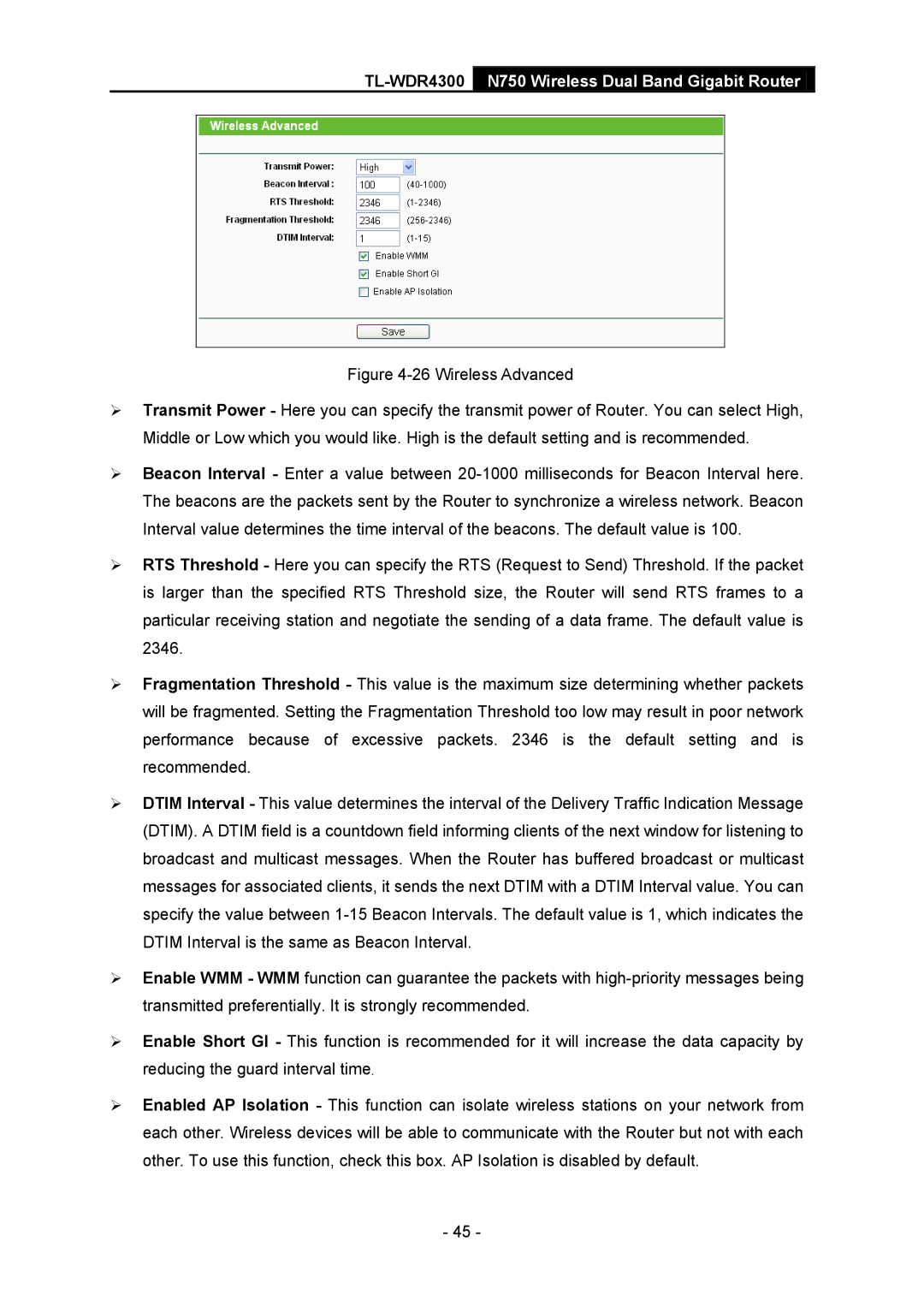 TP-Link manual TL-WDR4300N750 Wireless Dual Band Gigabit Router 