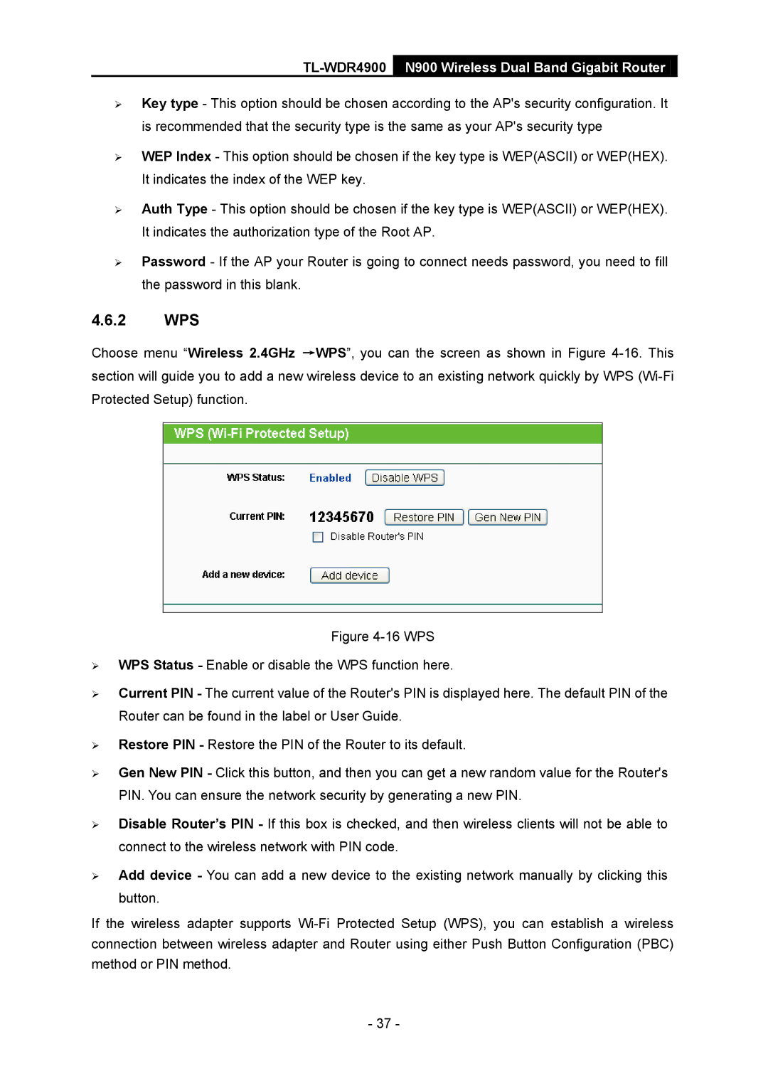 TP-Link TL-WDR4900 manual 2 WPS 