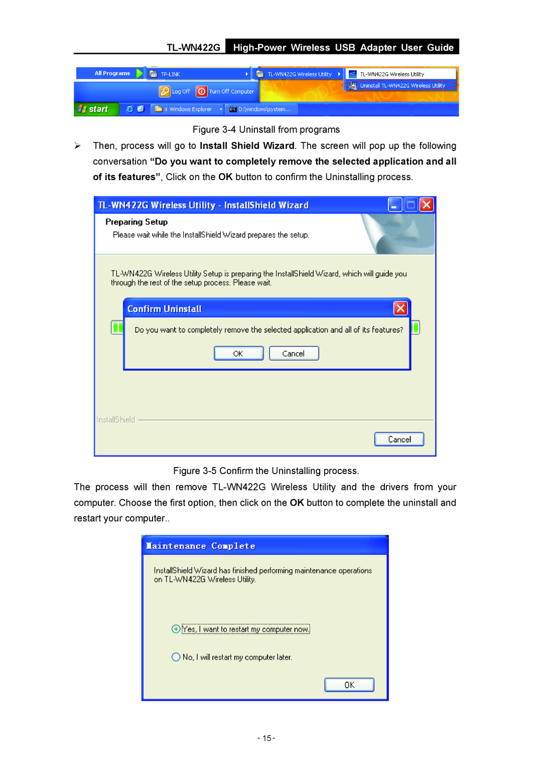 TP-Link manual TL-WN422GHigh-Power Wireless USB Adapter User Guide 