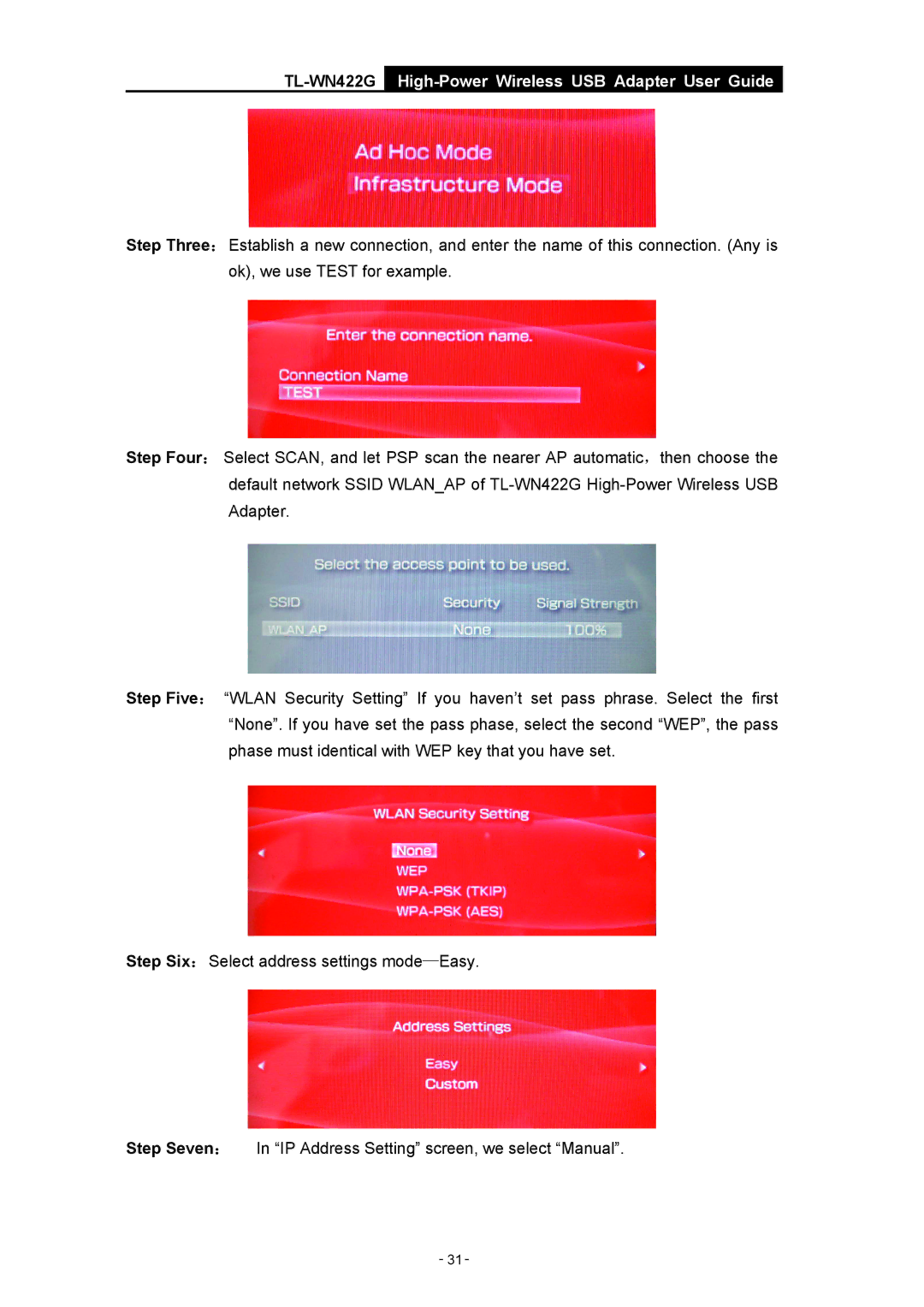 TP-Link manual TL-WN422GHigh-Power Wireless USB Adapter User Guide 