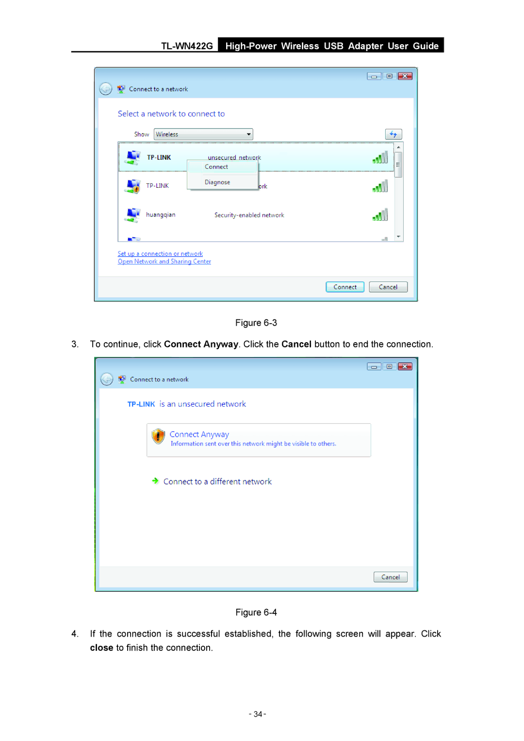 TP-Link manual TL-WN422GHigh-Power Wireless USB Adapter User Guide 