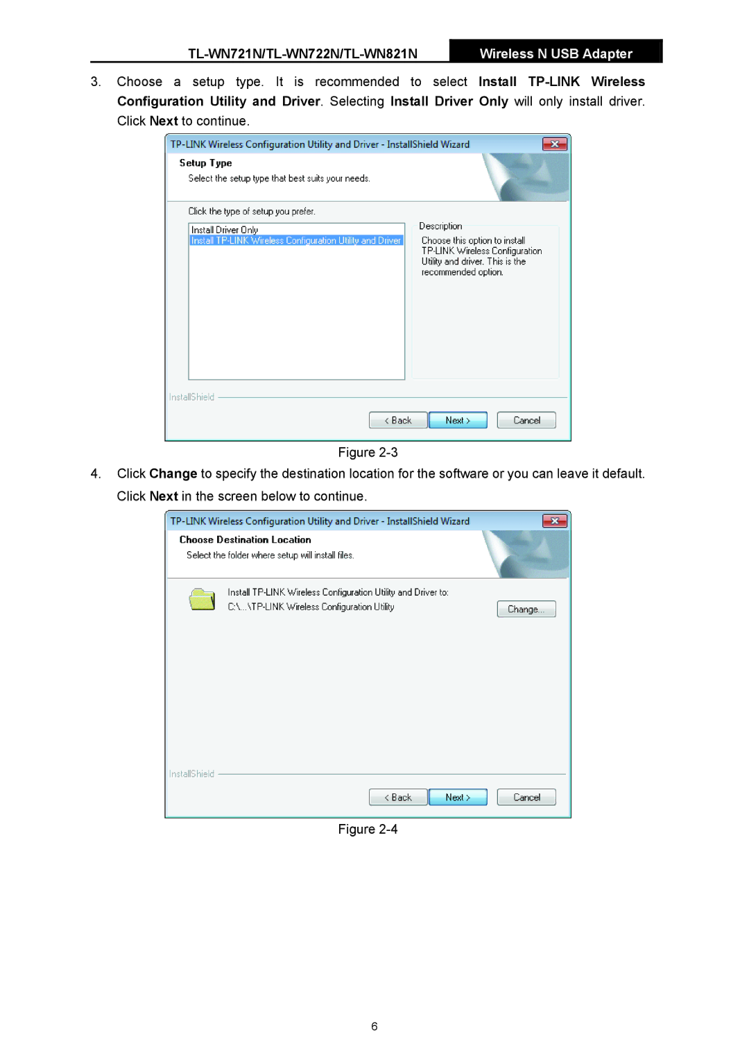 TP-Link manual TL-WN721N/TL-WN722N/TL-WN821N 