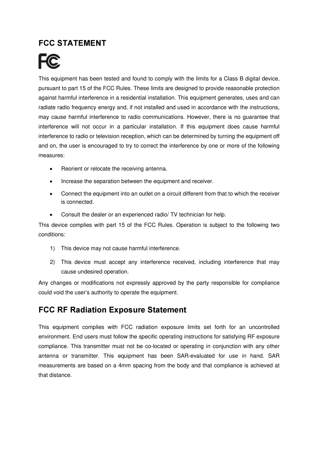 TP-Link TL-WN722N manual FCC Statement 