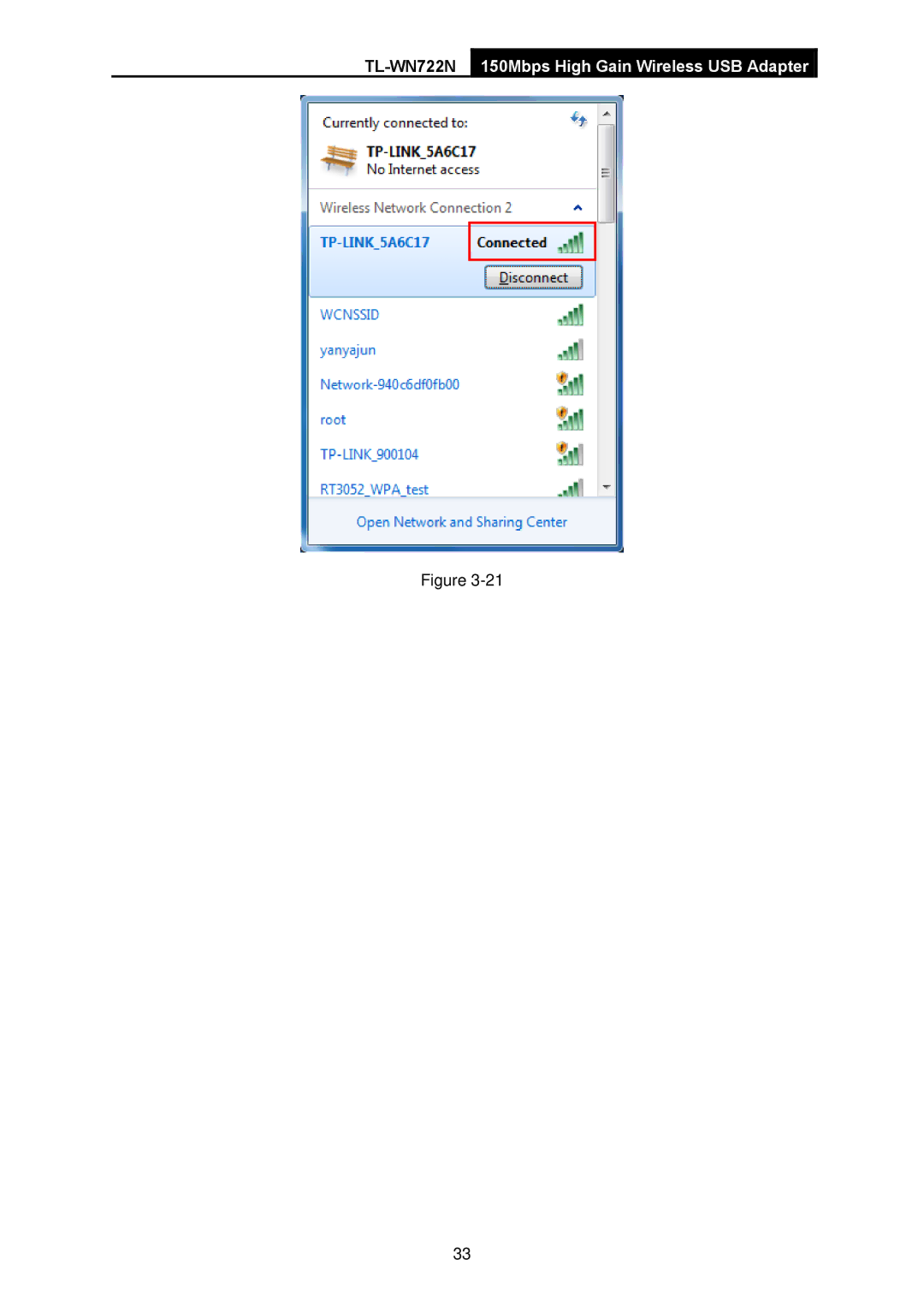 TP-Link manual TL-WN722N150Mbps High Gain Wireless USB Adapter 