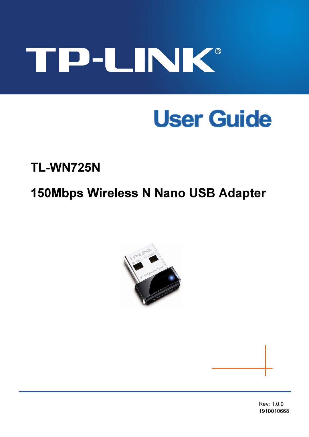 TP-Link TL-WN725N manual 