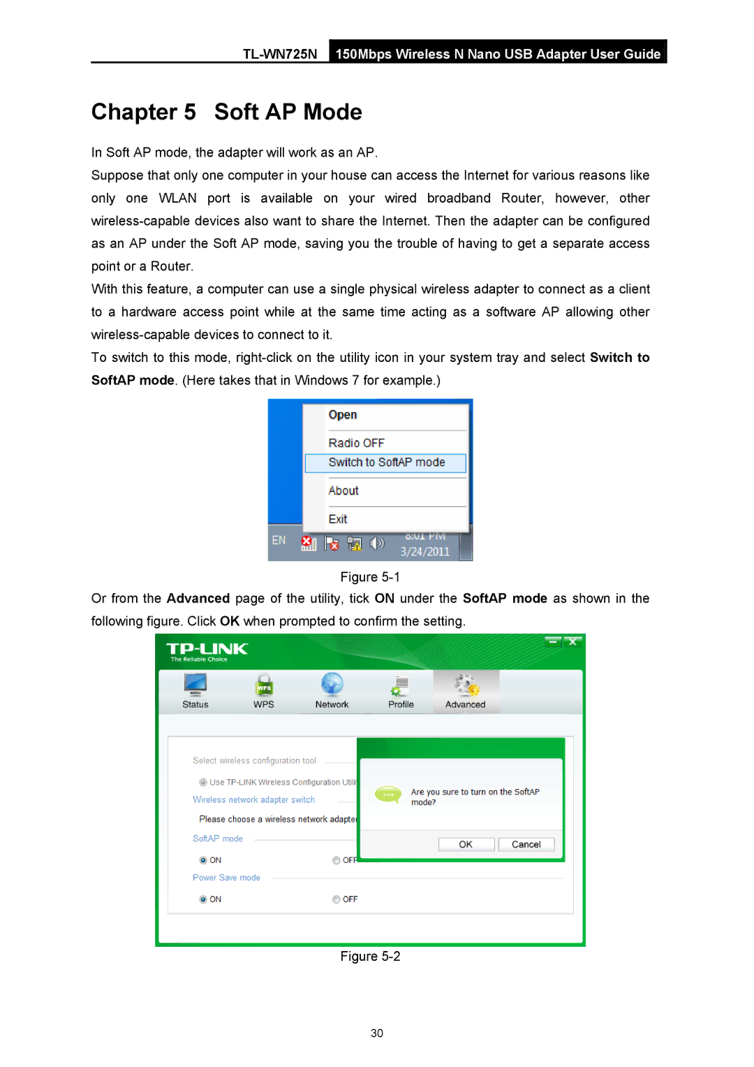 TP-Link TL-WN725N manual Soft AP Mode 