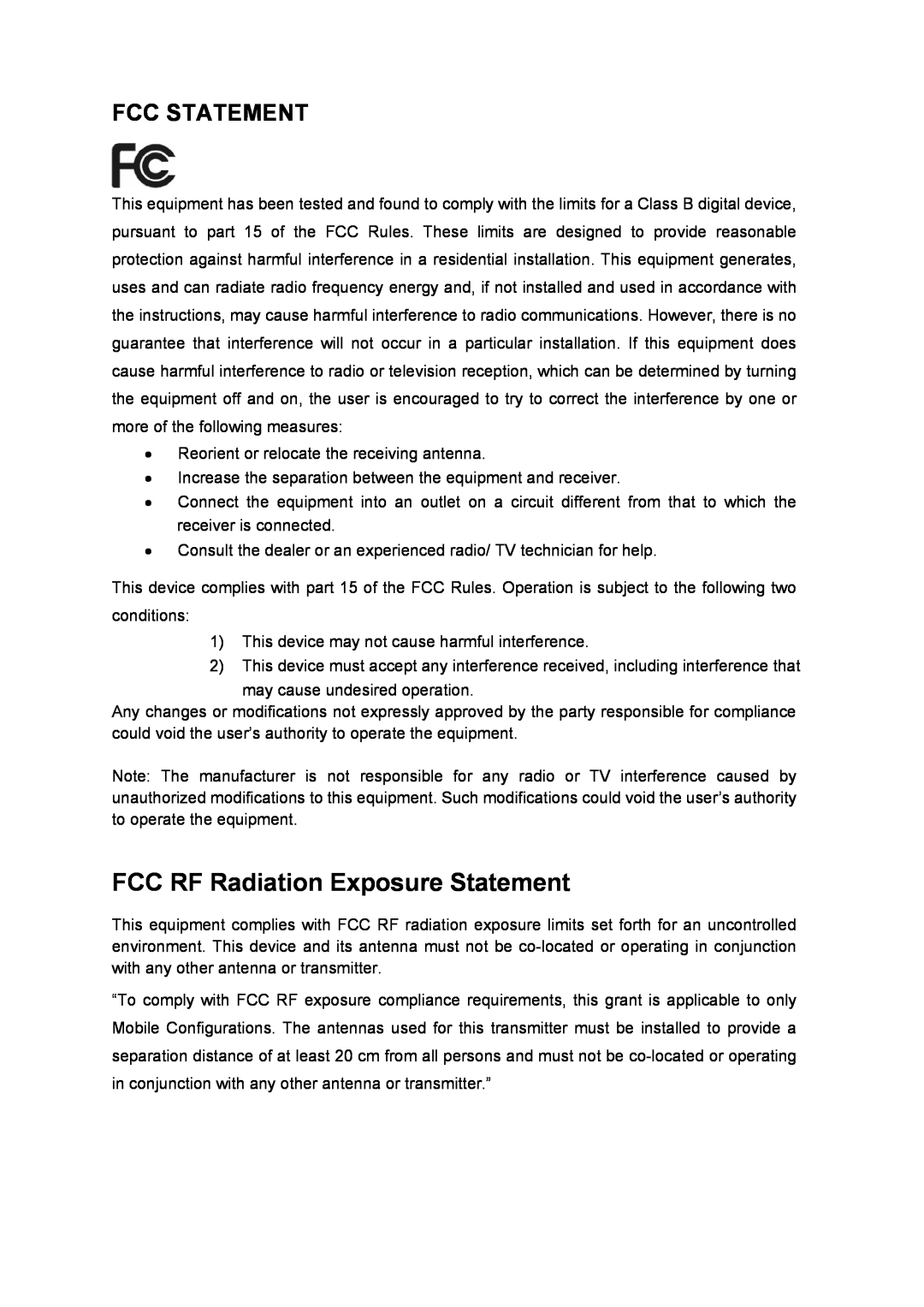 TP-Link TTL-WN751N manual FCC RF Radiation Exposure Statement, Fcc Statement 
