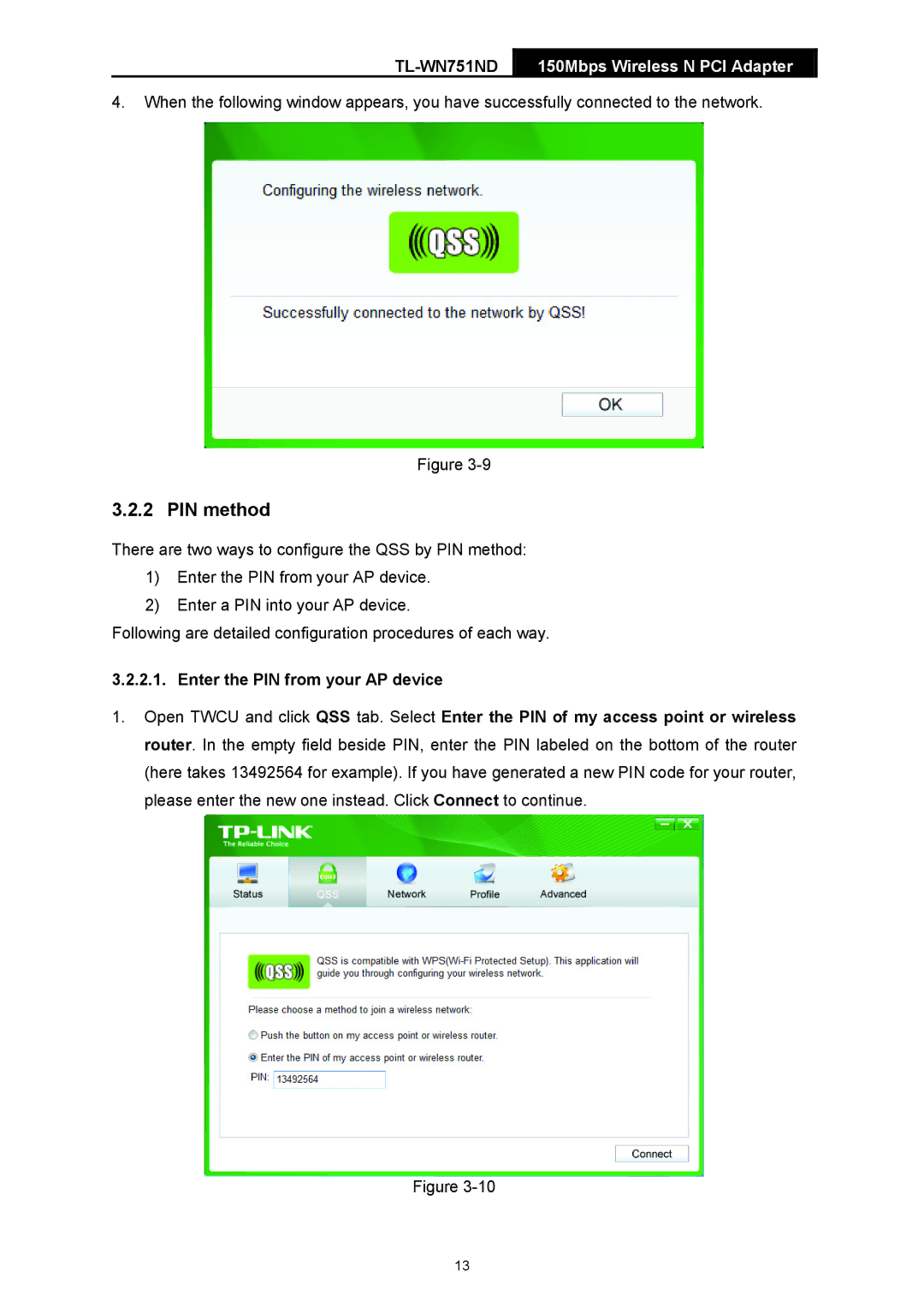 TP-Link TL-WN751ND manual PIN method 