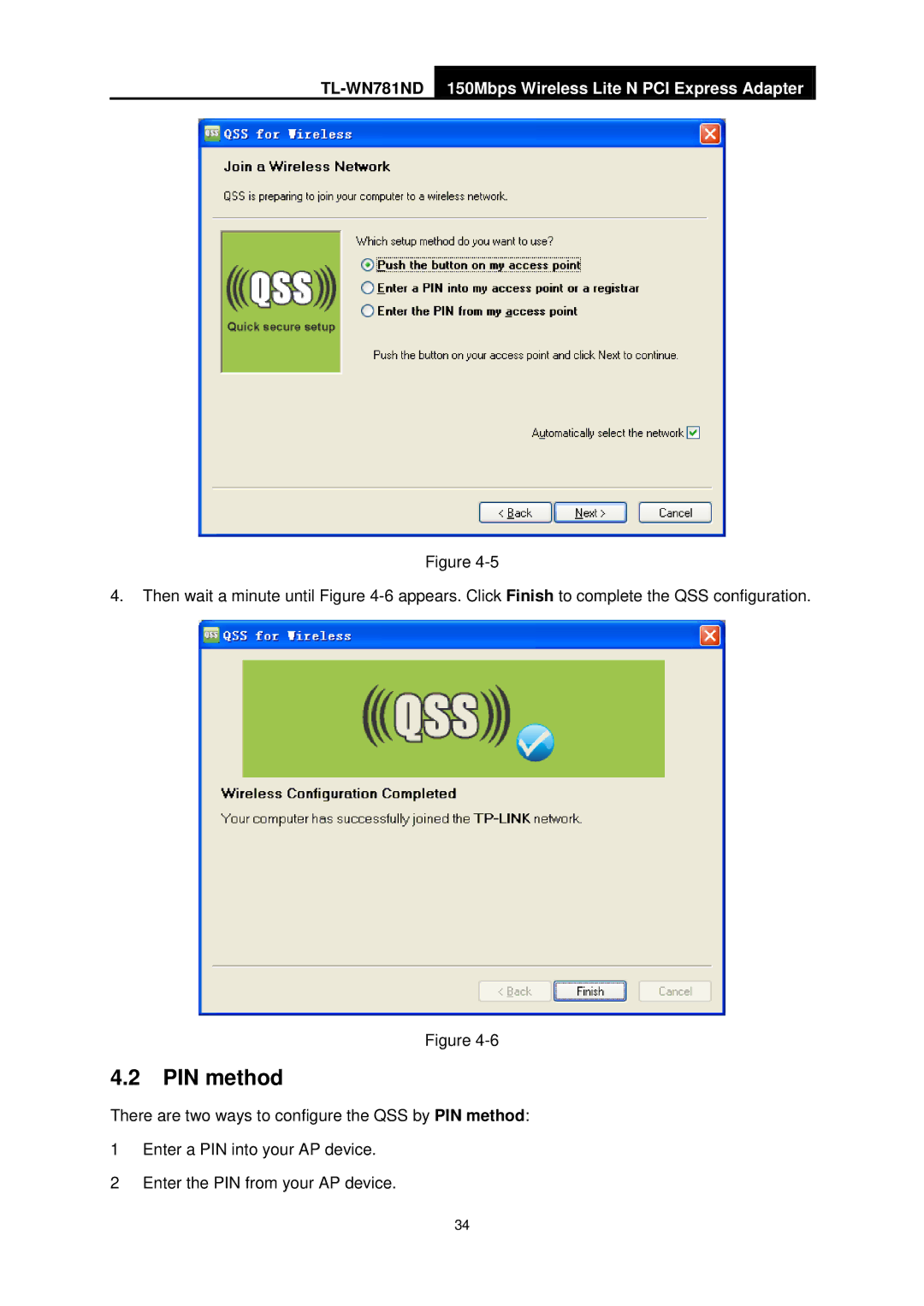 TP-Link TL-WN781ND manual PIN method 