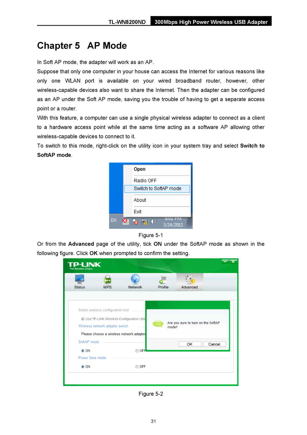 TP-Link TL-WN8200ND manual AP Mode 