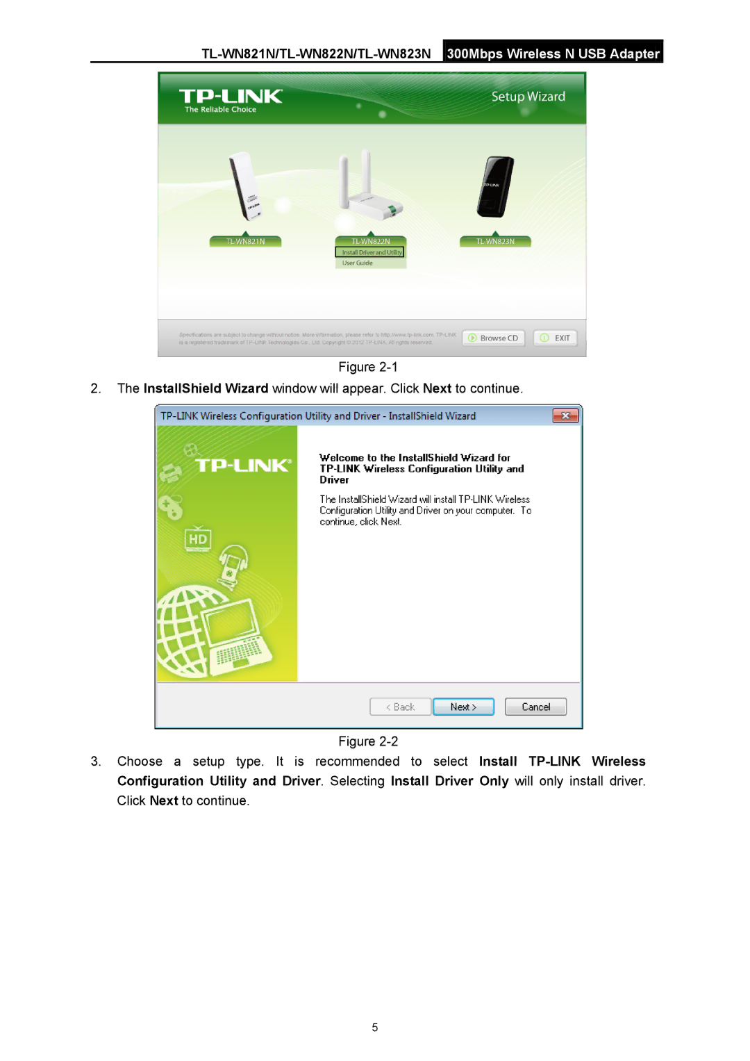 TP-Link manual TL-WN821N/TL-WN822N/TL-WN823N 300Mbps Wireless N USB Adapter 