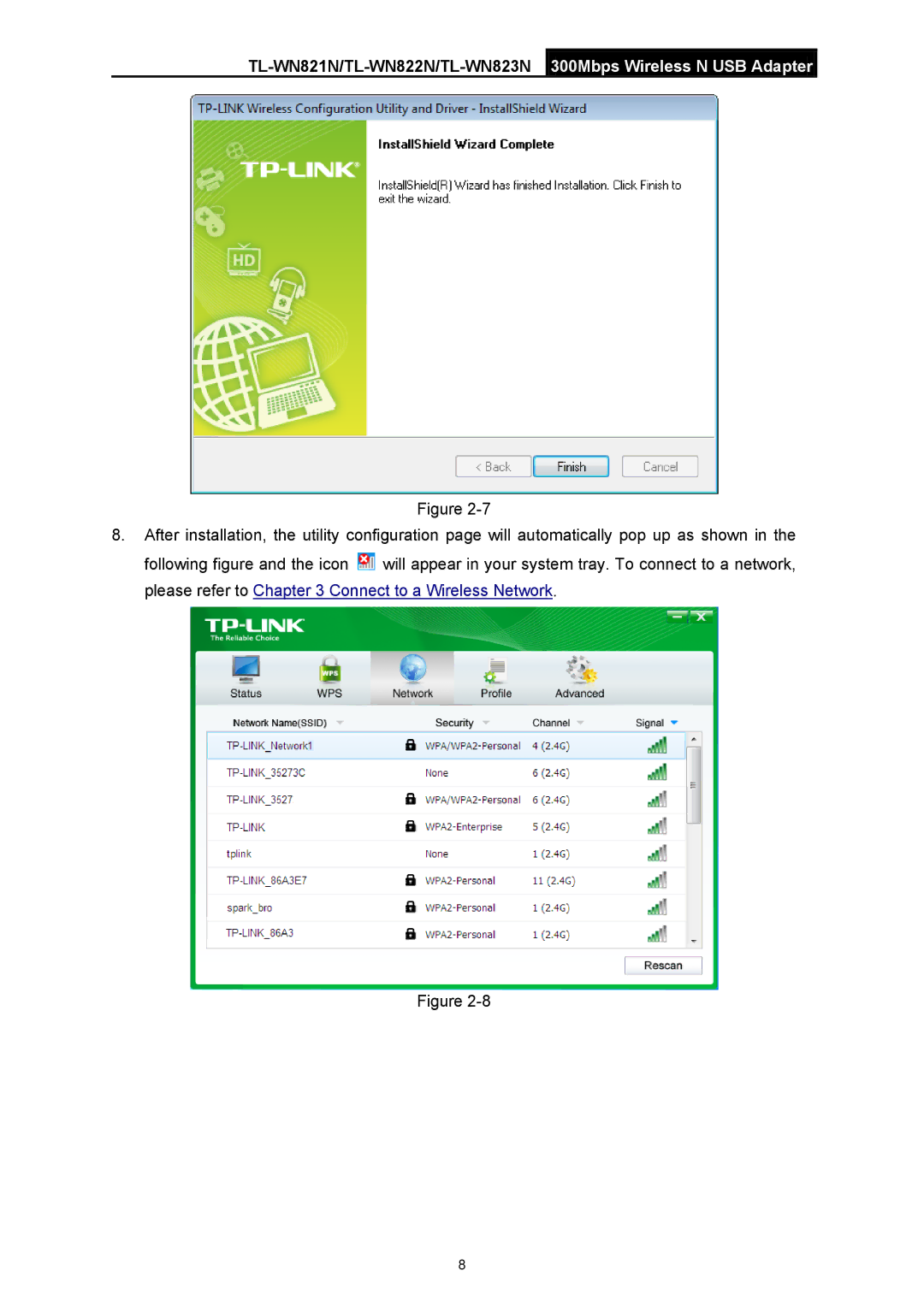 TP-Link manual TL-WN821N/TL-WN822N/TL-WN823N 300Mbps Wireless N USB Adapter 