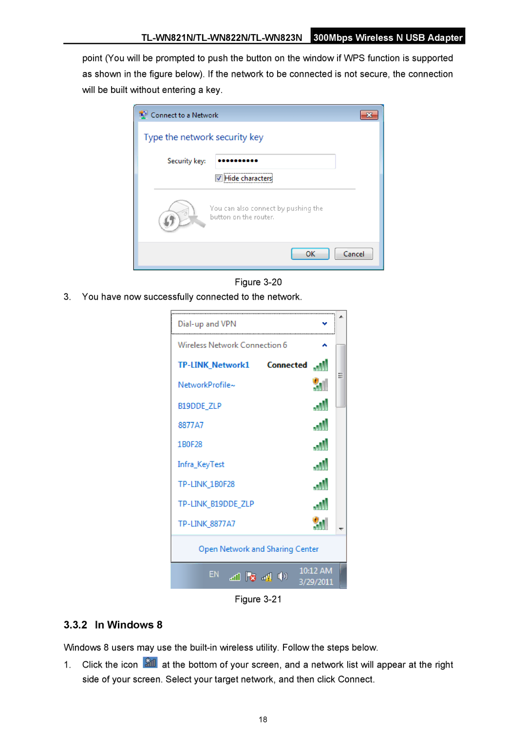 TP-Link TL-WN822N manual Windows 