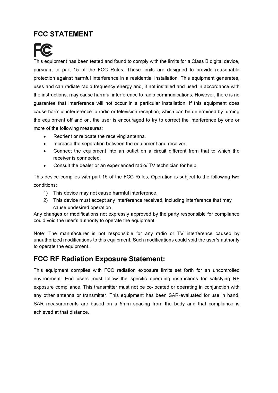 TP-Link TL-WN822N manual FCC Statement 