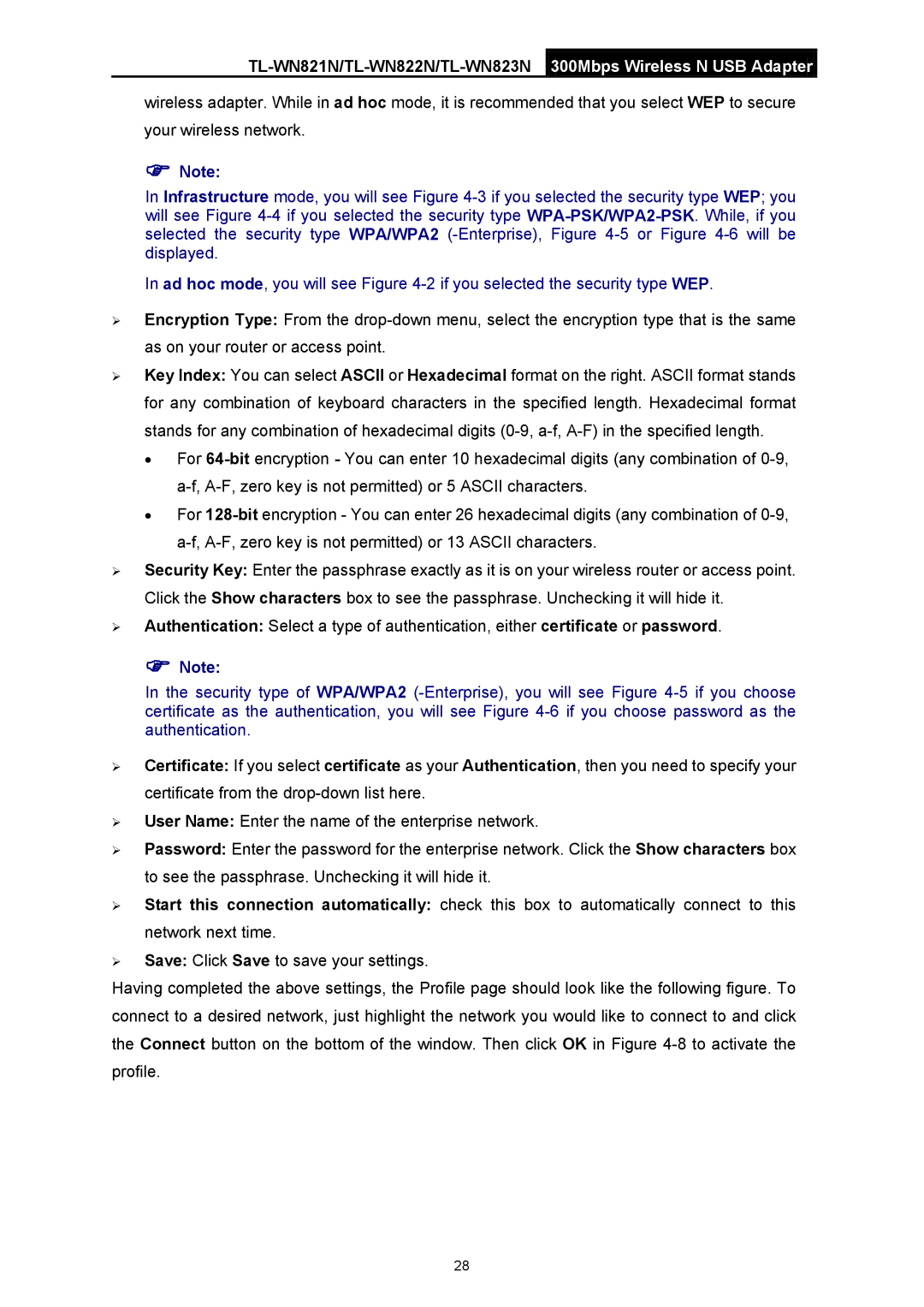 TP-Link TL-WN822N manual  Note 