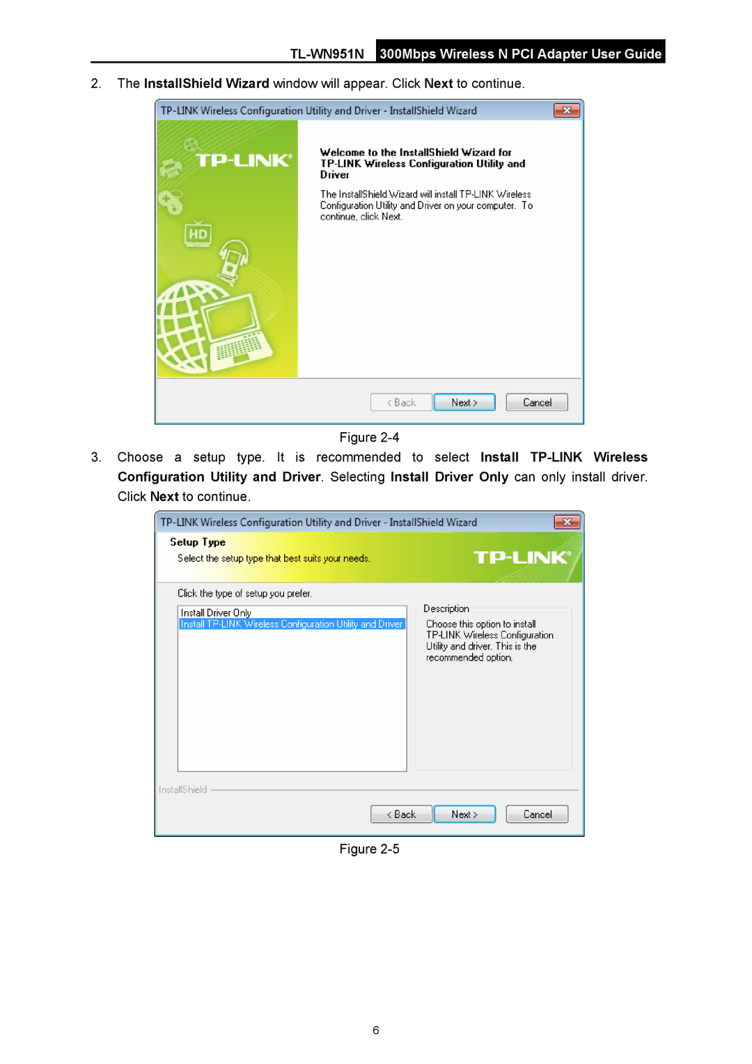 TP-Link manual TL-WN951N300Mbps Wireless N PCI Adapter User Guide 