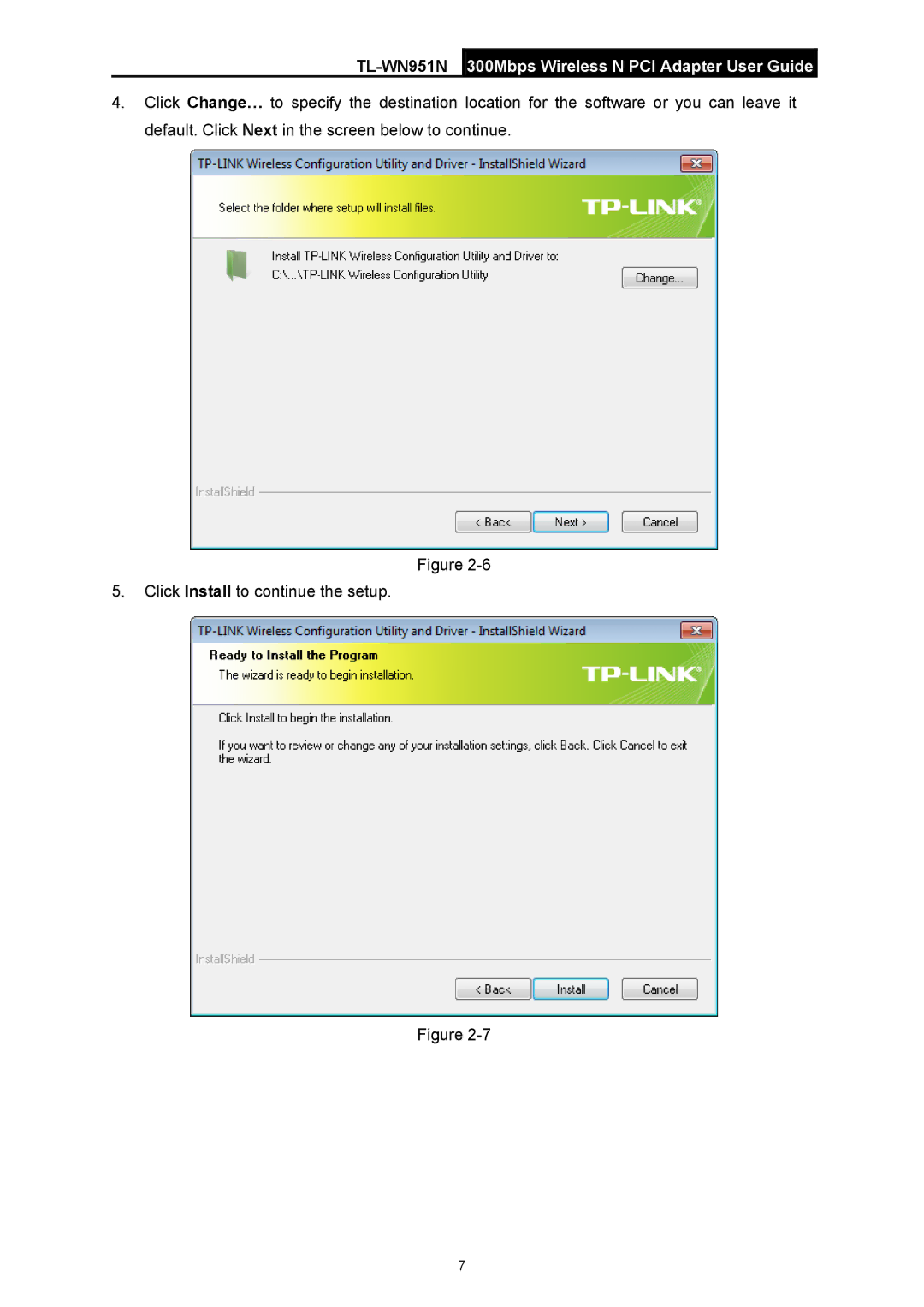 TP-Link manual TL-WN951N300Mbps Wireless N PCI Adapter User Guide 