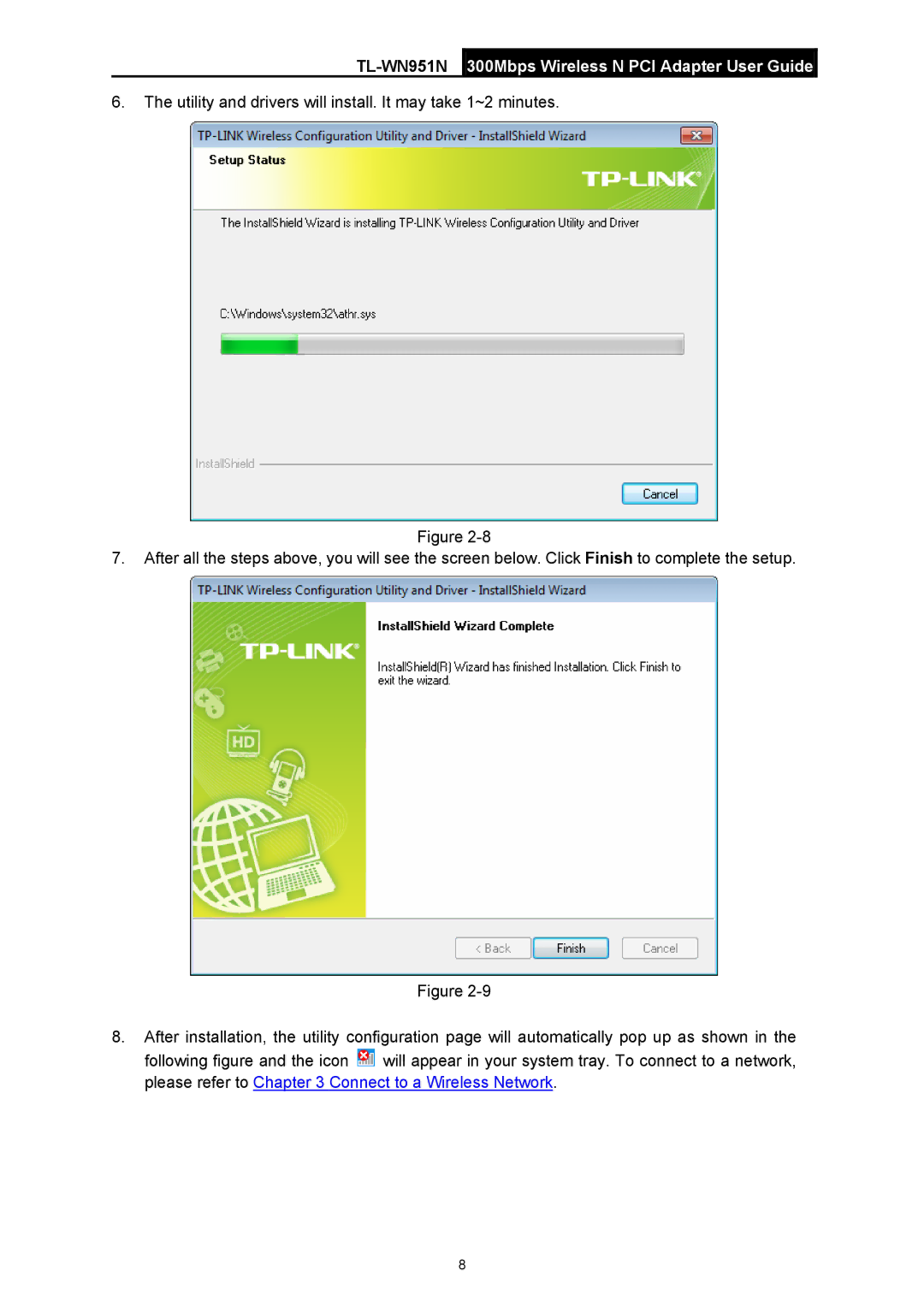 TP-Link manual TL-WN951N300Mbps Wireless N PCI Adapter User Guide 