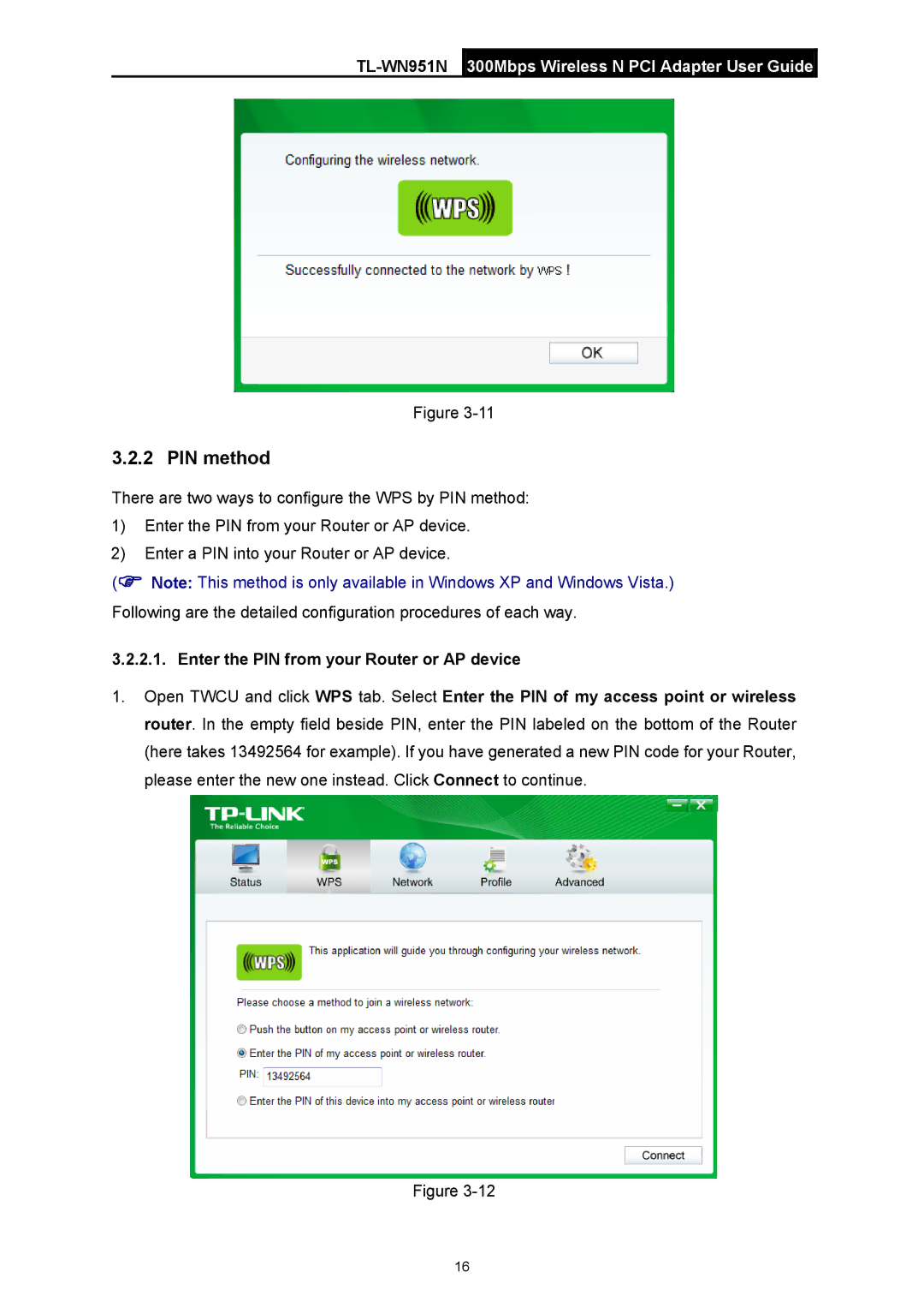 TP-Link TL-WN951N manual PIN method 