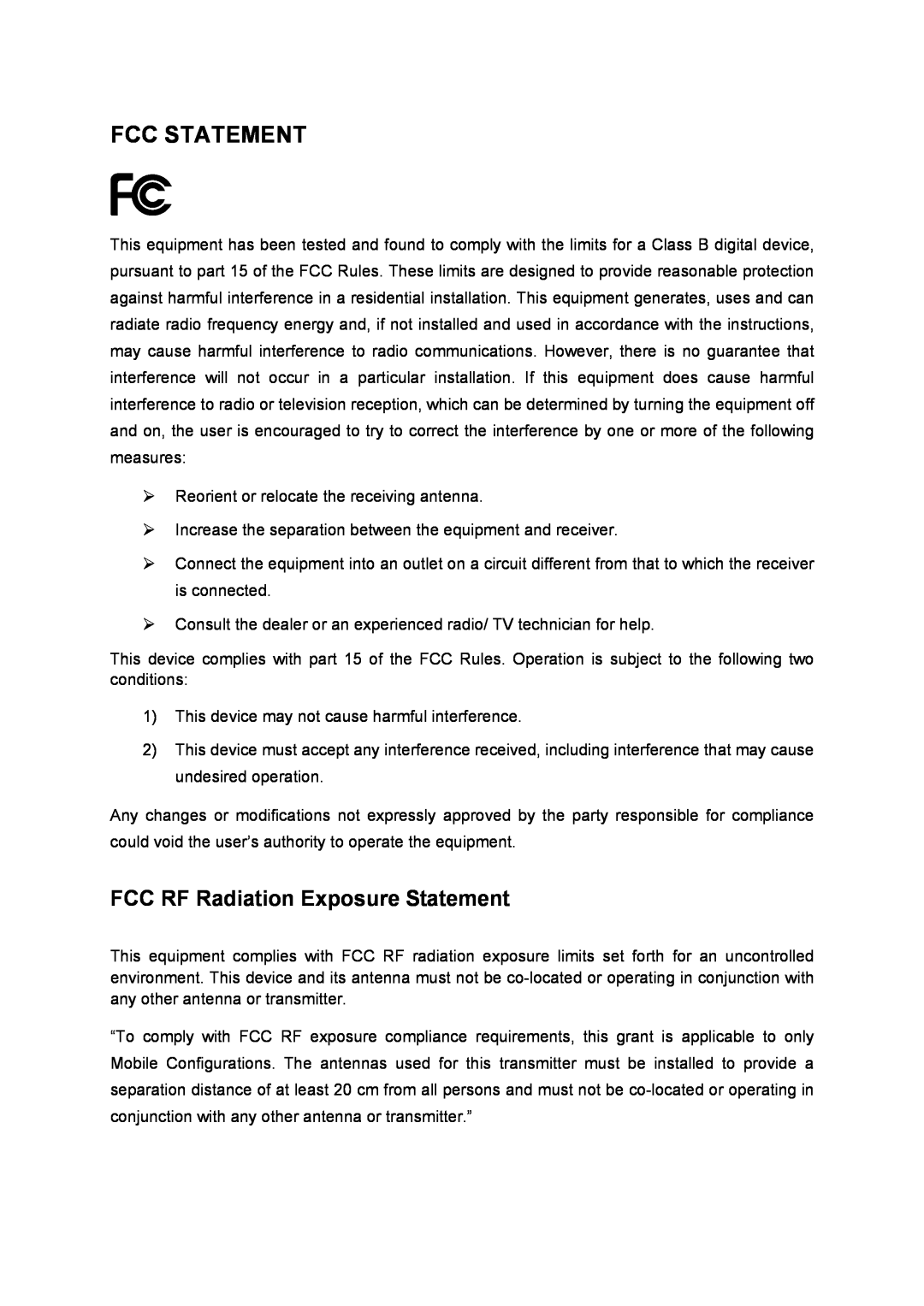TP-Link tl-wps510u manual Fcc Statement, FCC RF Radiation Exposure Statement 