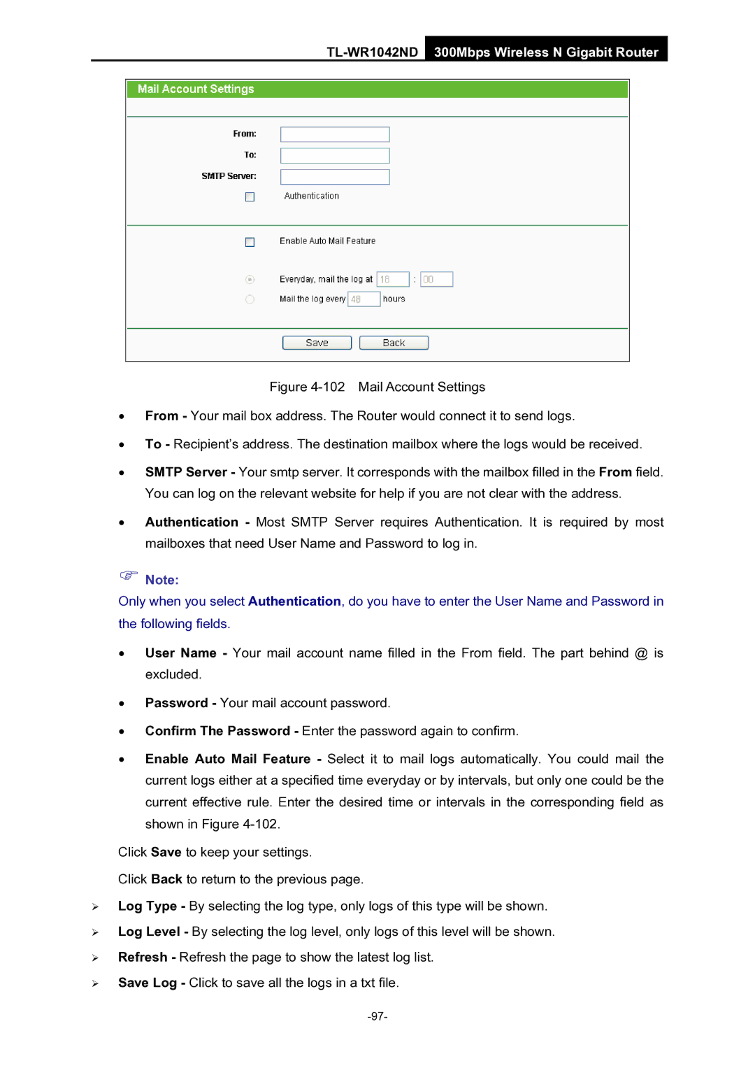 TP-Link manual TL-WR1042ND300Mbps Wireless N Gigabit Router 