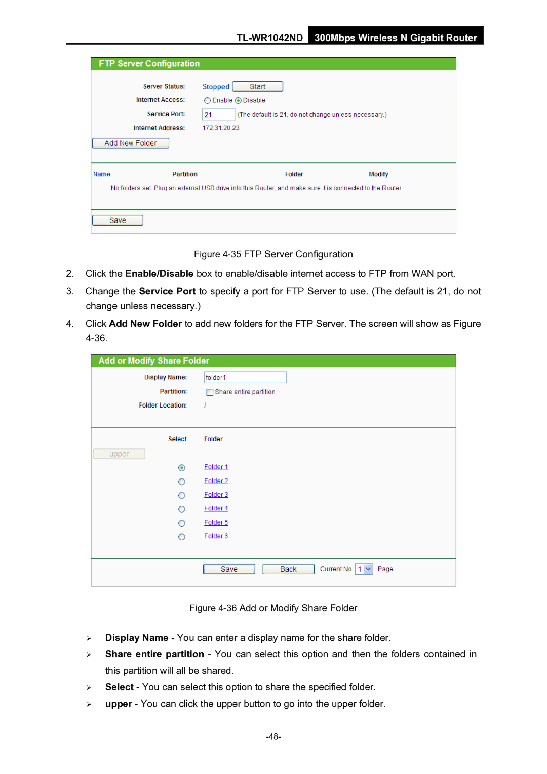 TP-Link manual TL-WR1042ND300Mbps Wireless N Gigabit Router 