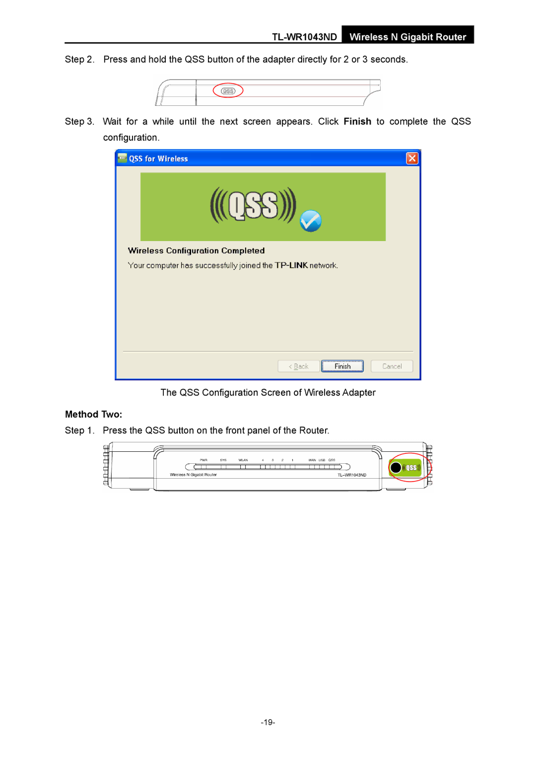 TP-Link TL-WR1043ND manual Method Two 