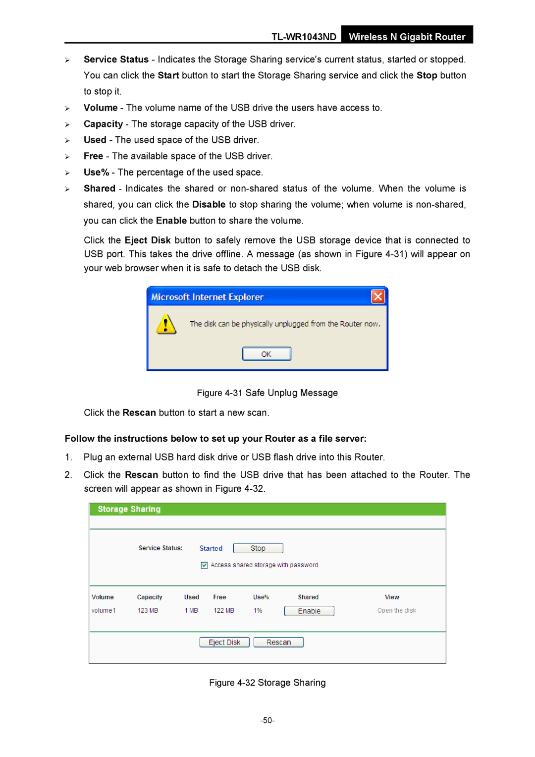 TP-Link TL-WR1043ND manual 32Storage Sharing 