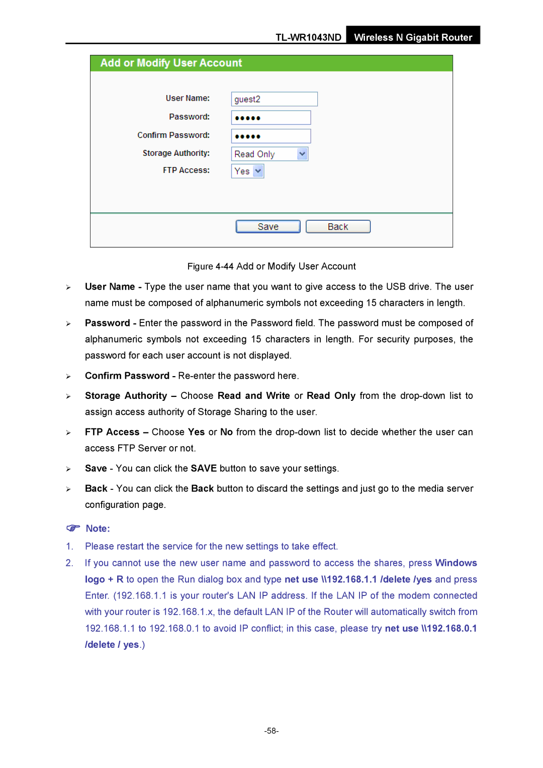 TP-Link manual TL-WR1043NDWireless N Gigabit Router 