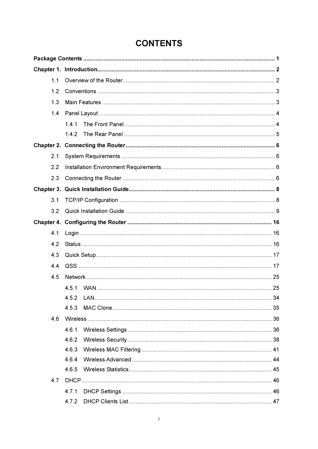 TP-Link TL-WR1043ND manual Contents 