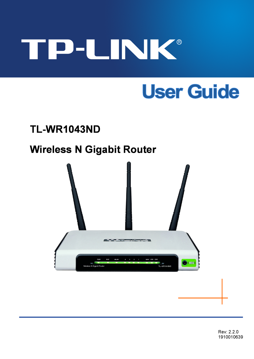 TP-Link manual TL-WR1043ND Wireless N Gigabit Router, Rev 2.2.0 
