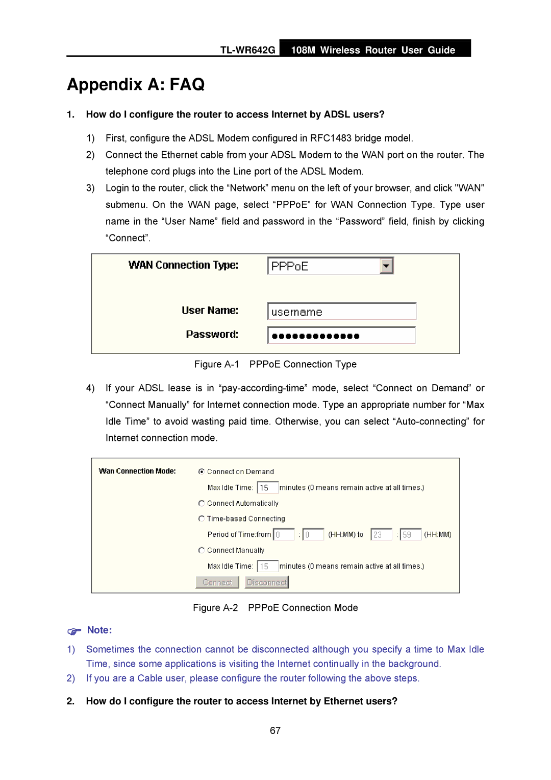 TP-Link TL-WR642G manual Appendix a FAQ 