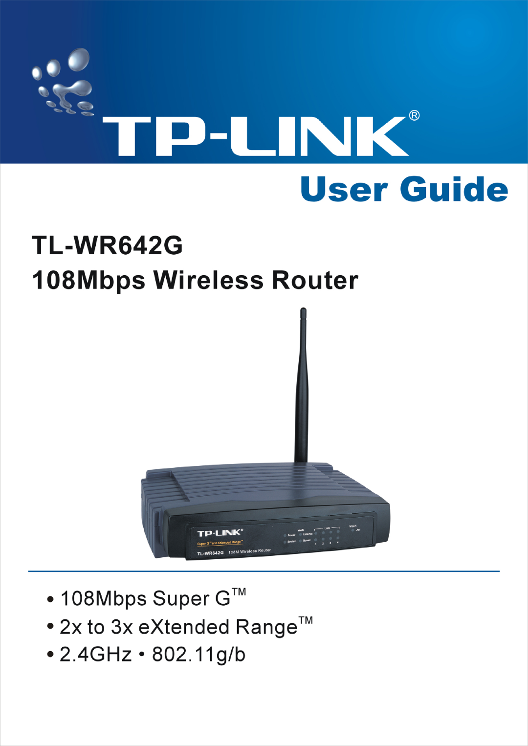 TP-Link TL-WR642G manual 