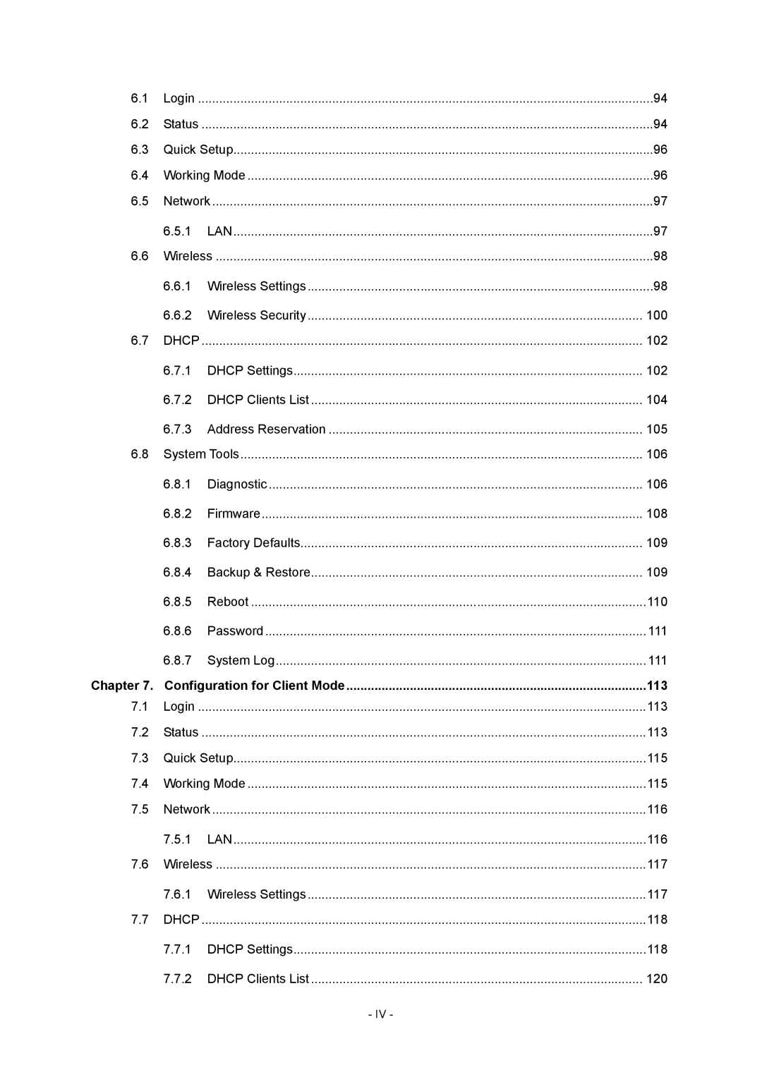 TP-Link TL-WR700N manual 113 