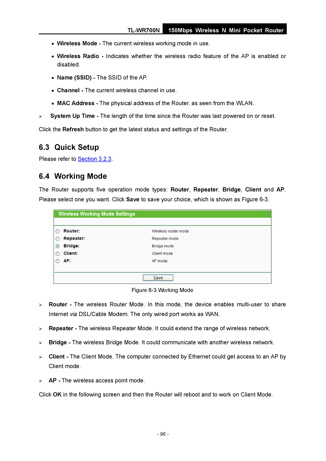 TP-Link TL-WR700N manual Quick Setup 