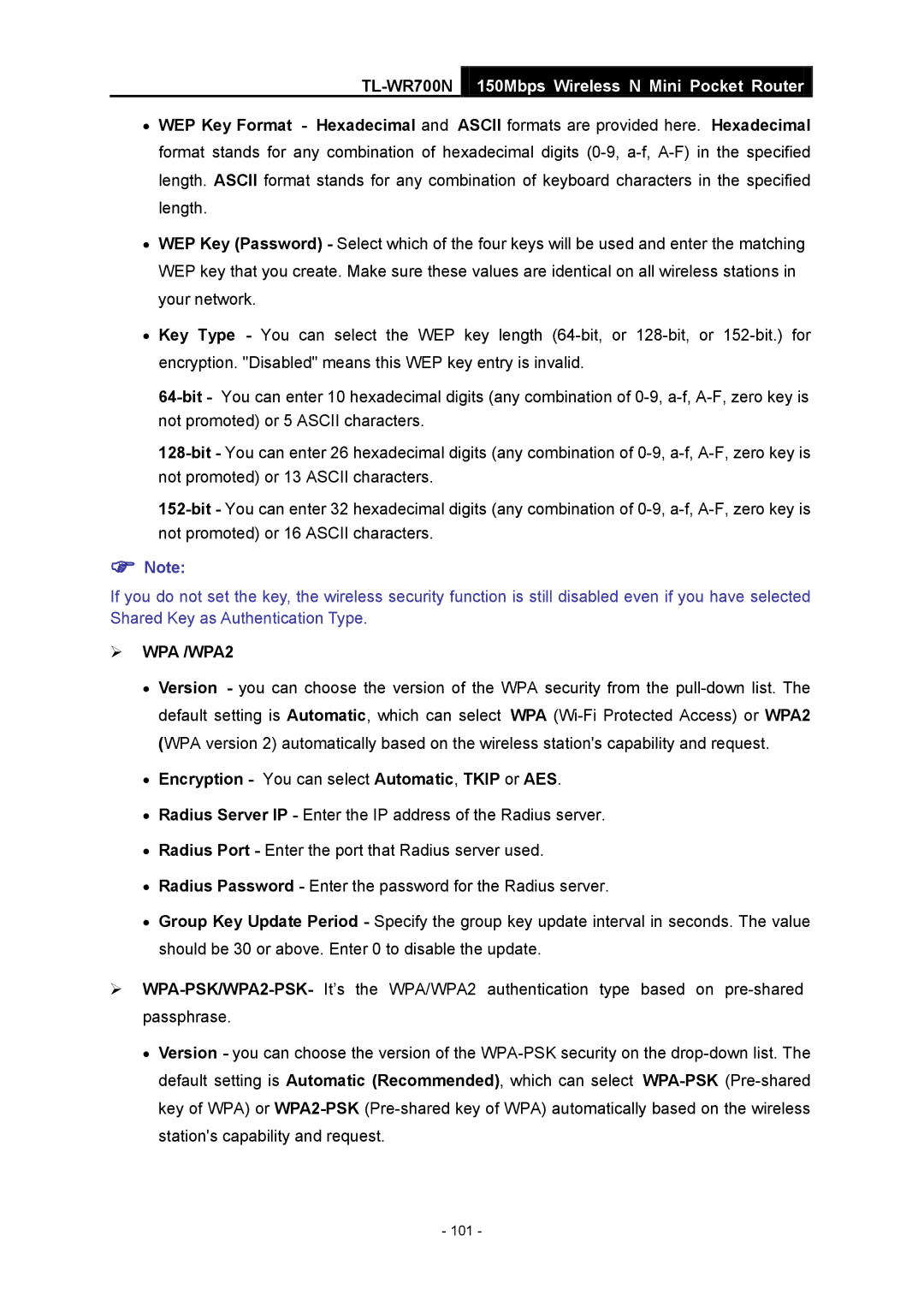 TP-Link TL-WR700N manual 101 