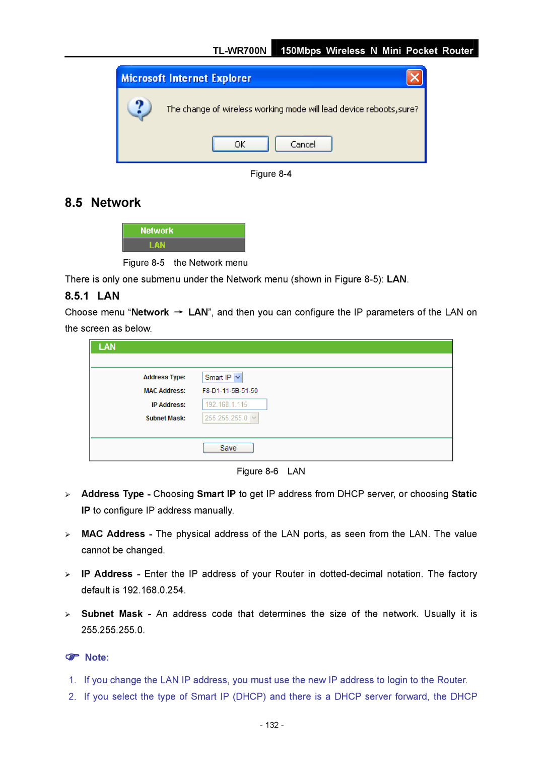 TP-Link TL-WR700N manual 132 